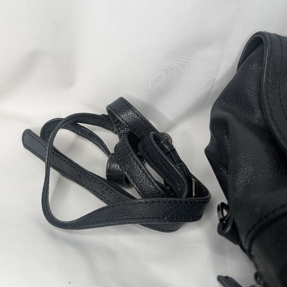 C & C Black Vegan Leather Handbag Satchel Crossbody - Picture 9 of 10